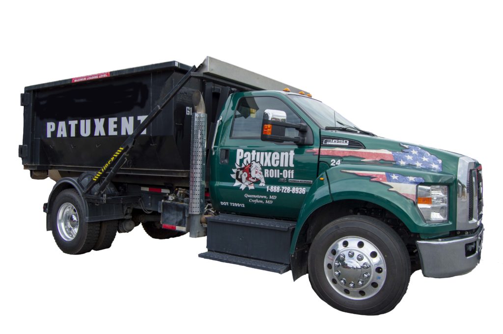isolated truck white bg Dumpster Truck