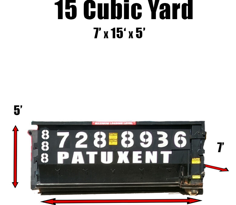 15 cubic yard driveway dumpster